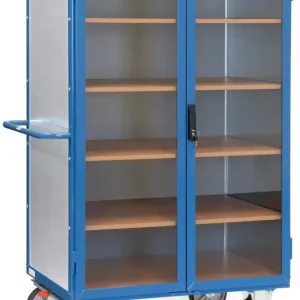 Rabatt Fetra Blechkastenwagen mit fünf Böden und transparenten Türen 1000 x 650 mm