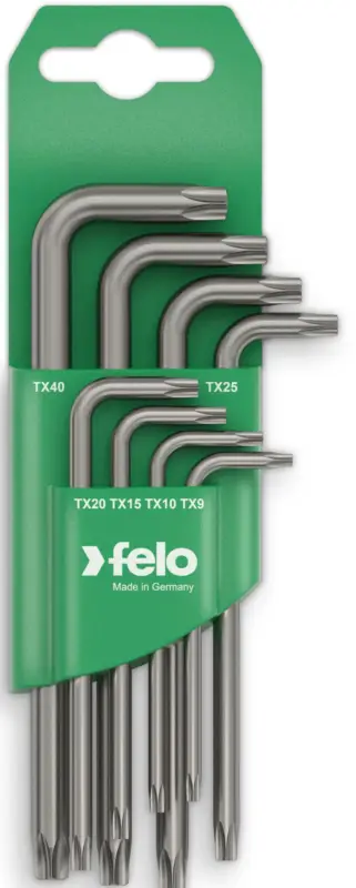 Felo Winkelschlüssel Satz 8-teilig Rundklinge lang 348 Torx T 9 - T 40 Expressversand