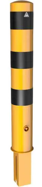 Versand Am Gleichen Tag Schake Stahlrohrpoller HD Ø 152 mm gelb schwarz - 1,50 m