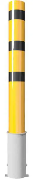 Super-Preis Schake Stahlrohrpoller H Ø 193 mm gelb schwarz - 2,00 m