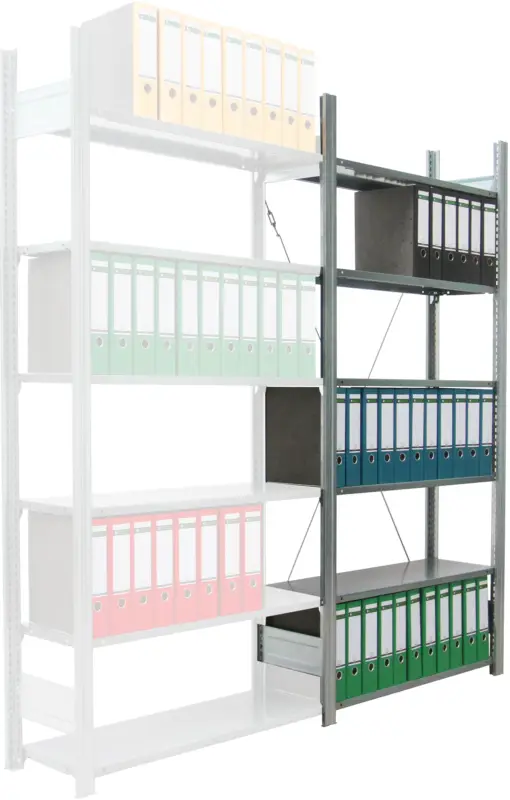 Jetzt Kaufen Regalwerk BERT Büroregal 80 66 Grundfeld 2000 x 1285 x 600 mm