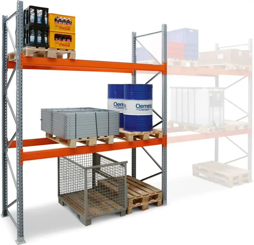 Regalwerk ARTUS Palettenregal AT36 Grundfeld 4000 x 3600 x 1100 mm - 3 Ebenen Neue Kollektion