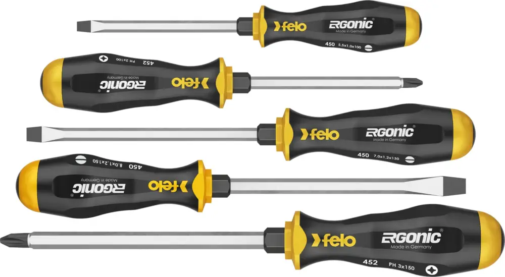 Letzte Chance Felo Schraubendreher Satz groß 5-teilig ERGONIC 450 SL PH