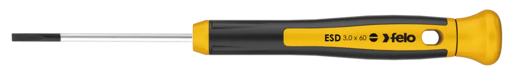 Felo Präzisionsschraubendreher ESD 250 Schlitz SL 2,0 x 0,4 x 60 mm Geprüft