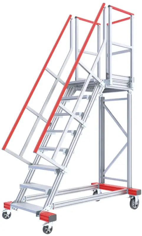 Hymer Podesttreppe fahrbar 60° 16 Stufen - 600 mm Expressversand
