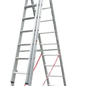 Wochenendangebot euroline Mehrzweckleiter PREMIUM Alu 3-teilig 3x12 Stufen-Sprossenkombination