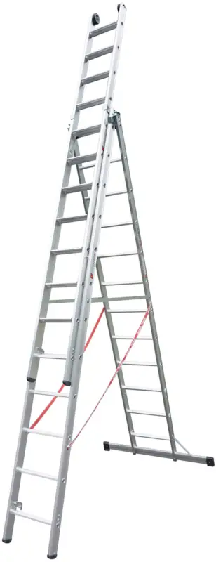 Wochenendangebot euroline Mehrzweckleiter PREMIUM Alu 3-teilig 3x12 Stufen-Sprossenkombination