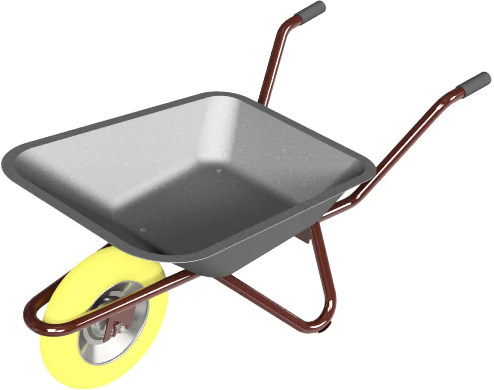 Schake Schubkarre Polier Flachmulde 85 Liter - mit PU-Rad Schneller Versand