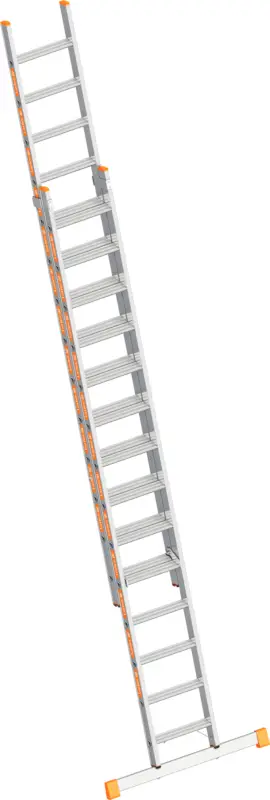 Layher Stufenschiebeleiter Alu 2x14 Stufen Preiswert