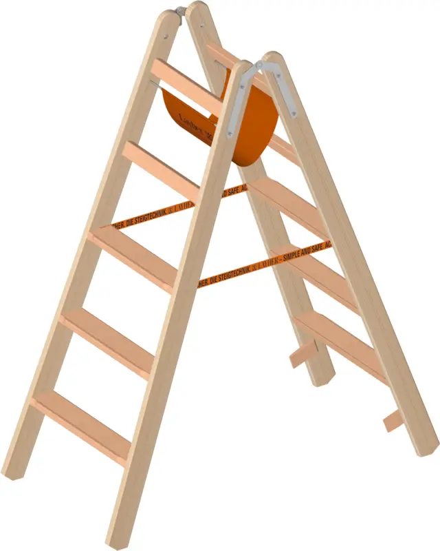 Top-Preis Layher Stehleiter Holz 2 x 5 Stufen