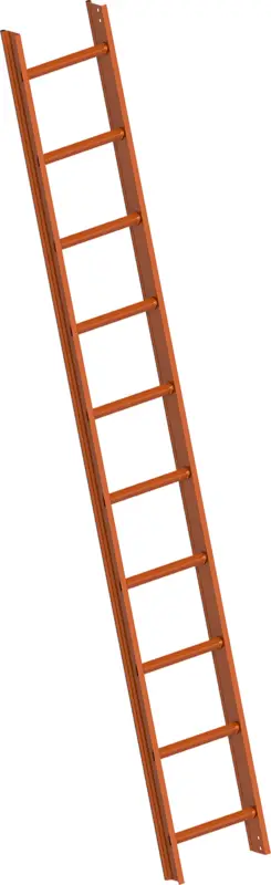 Layher Dachleiter Alu Kupferbraun RAL 8004 - hawego Set 10+10 Sprossen - 5,60 m Garantierte Lieferung