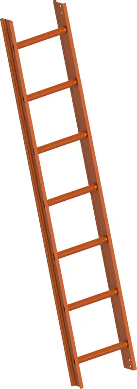 Rabatt Layher Dachleiter Alu Kupferbraun RAL 8004 - hawego Set 7+7 Sprossen - 3,92 m