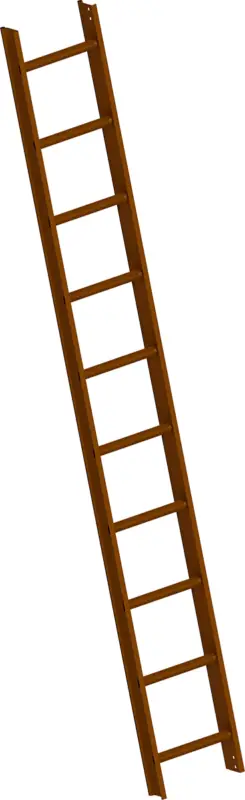 Layher Dachleiter Alu Nussbraun RAL 8011 - hawego Set 10+10 Sprossen - 5,60 m Sofort Bestellen