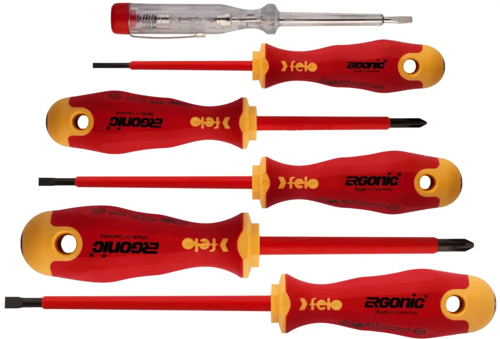Felo Schraubendreher Satz 6-teilig ERGONIC VDE 413 SL PH Phasenprüfer Sichere Zahlung