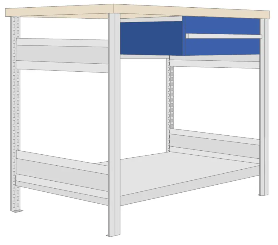 Regalwerk Werktisch Typ 1 mit Schublade - 1100 x 700 x 880 mm Neuheit