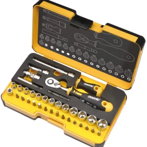 Ausverkauf Felo Schraubendreher Werkzeugsatz R-GO XL Inch 36-teilig ERGONIC 1 4 Zoll