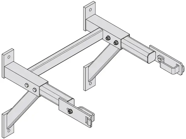 Hymer Steigleiter Alu Wandkonsole verstellbar 500 - 600 mm Ausverkauf