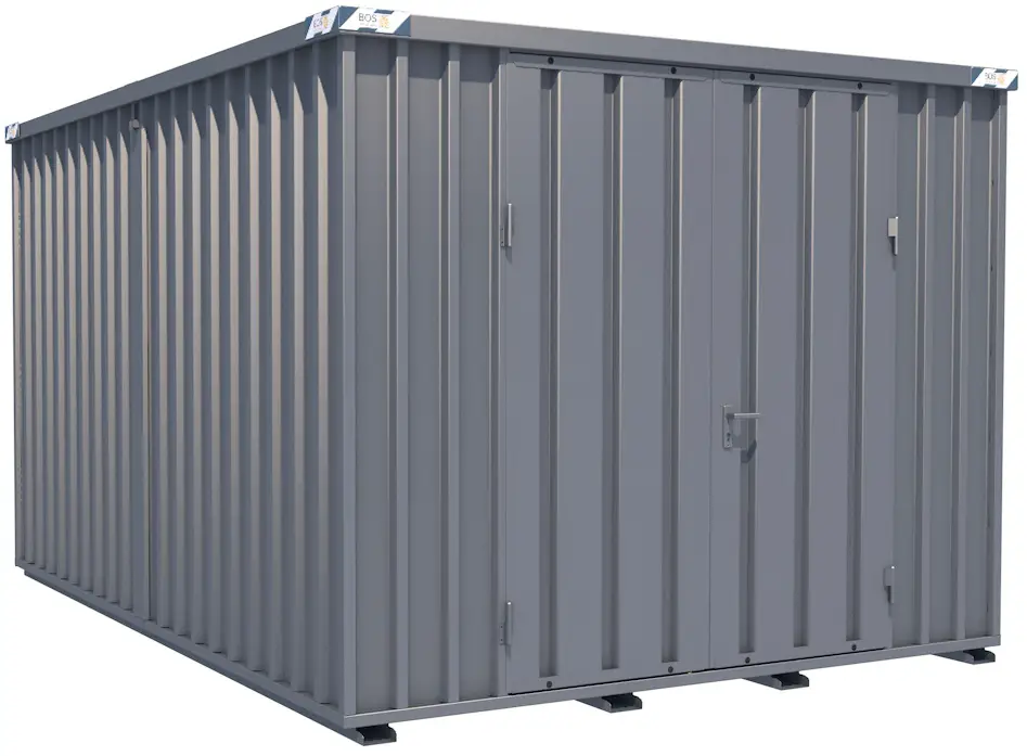 Schnäppchen BOS Container Combination 3100 x 4200 x 2445 mm - 2-flügelige Tür auf 3 m Seite