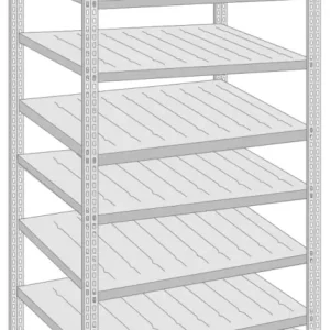 Bestseller Regalwerk BERT Kanban-Regal einseitig Grundfeld 2000 x 1005 x 600 mm