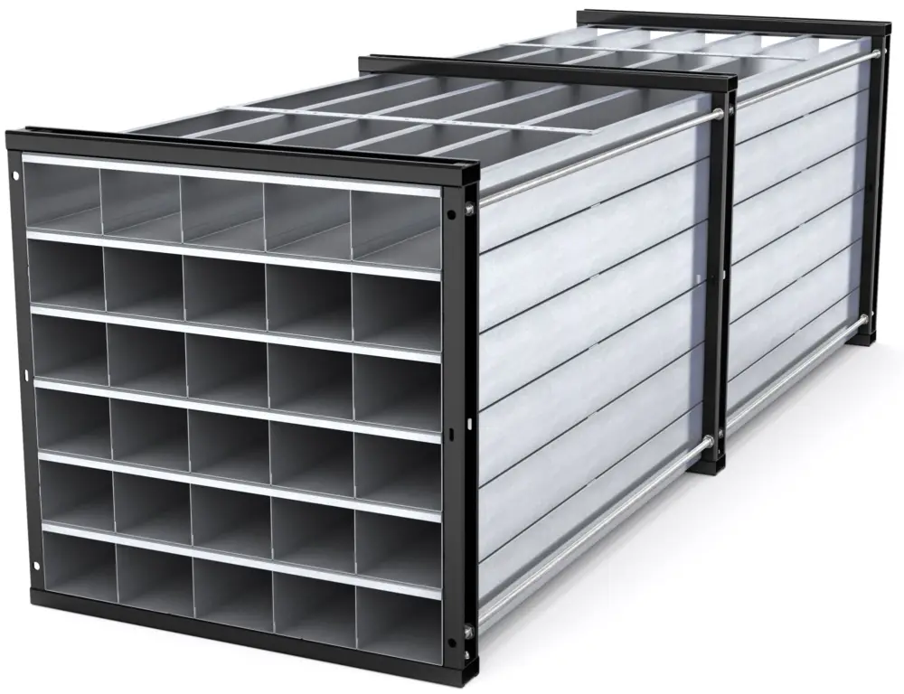 RR Industrietechnik Wabenregal RWR 30-3 - RAL 3000 Preiswert