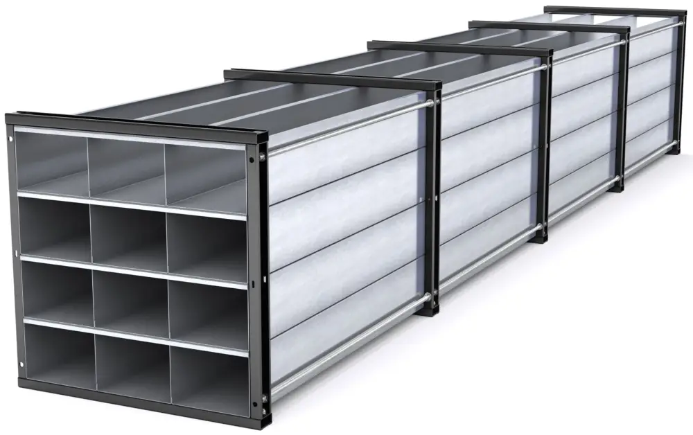RR Industrietechnik Wabenregal RWR 12-6 - RAL 3000 Preis Gesenkt