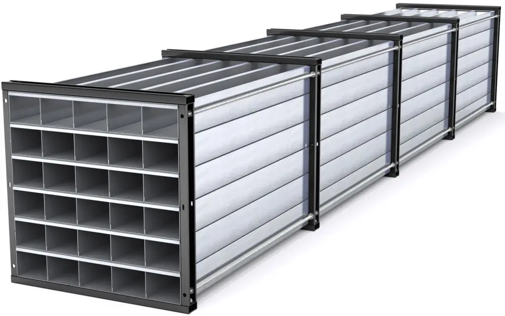 Begrenztes Angebot RR Industrietechnik Wabenregal RWR 30-6 - RAL 7016