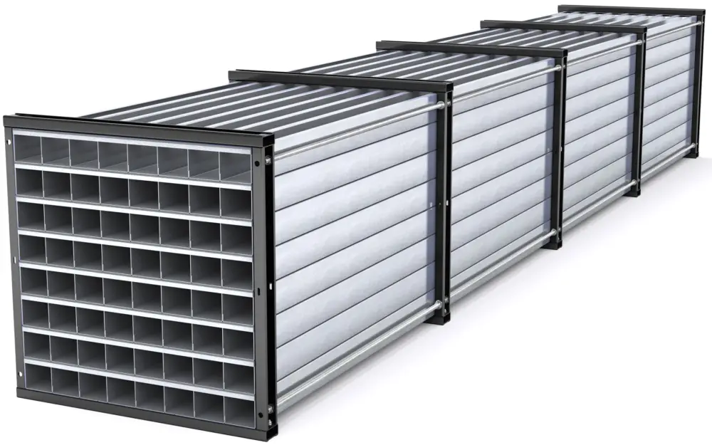 RR Industrietechnik Wabenregal RWR 64-6 - RAL 5010 Schnäppchen