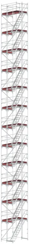 Finale Aktion Layher Blitz Treppenturm Stahl - 2,57 x 24,20 m