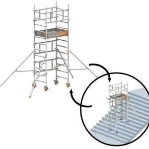 Beliebt Rollgerüst Layher Solo Tower P2 hawego PLUS - Arbeitshöhe 4,15 m 4,65 m
