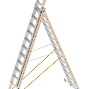 Wochenendangebot Layher Allzweckleiter Alu 3-teilig 3x14 Stufen-Sprossen Kombination