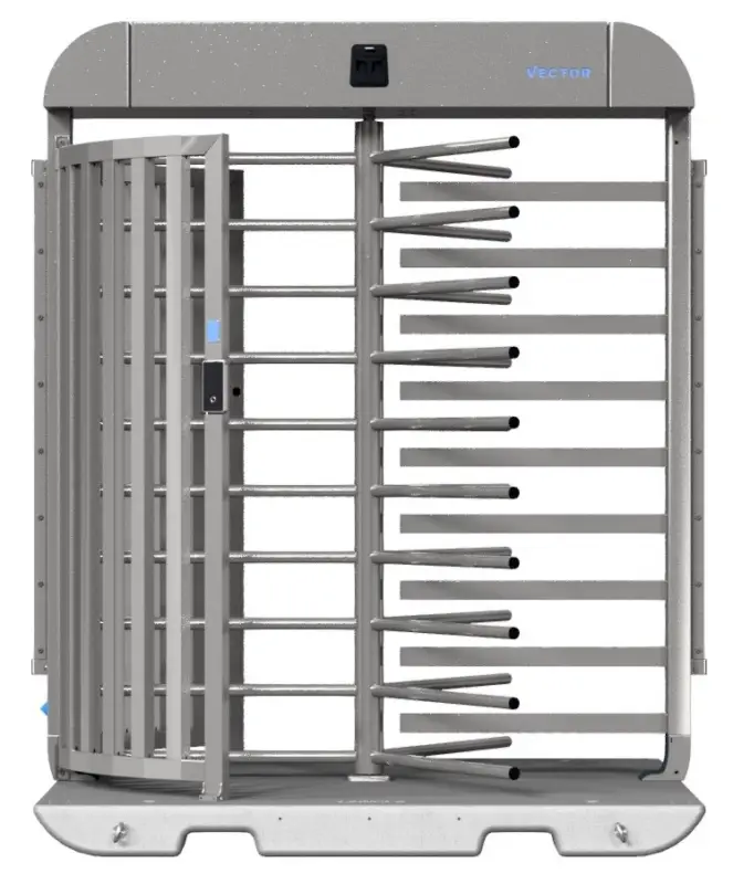 Schake Vector V-Turnstile verzinkt - elektromechanisch - lokale beidseitige Zutrittskontrolle - Doppelstabzaunmodul Heißes Angebot