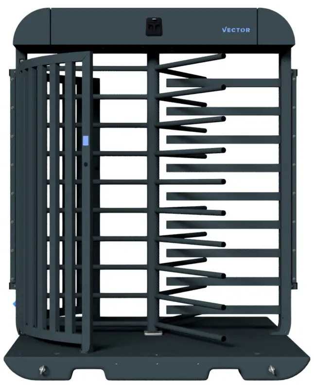 Günstig Schake Vector V-Turnstile tiefschwarz - elektromechanisch - Doppelstabzaunmodul