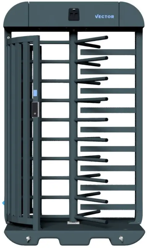 Schake Vector V-Turnstile-Compact tiefschwarz - elektromechanisch - lokale einseitige Zutrittskontrolle Sonderangebot