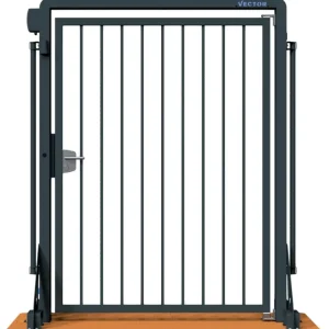 Aktuell Schake Vector V-Door-Steelplate tiefschwarz - Klinke - Bauzaunmodul