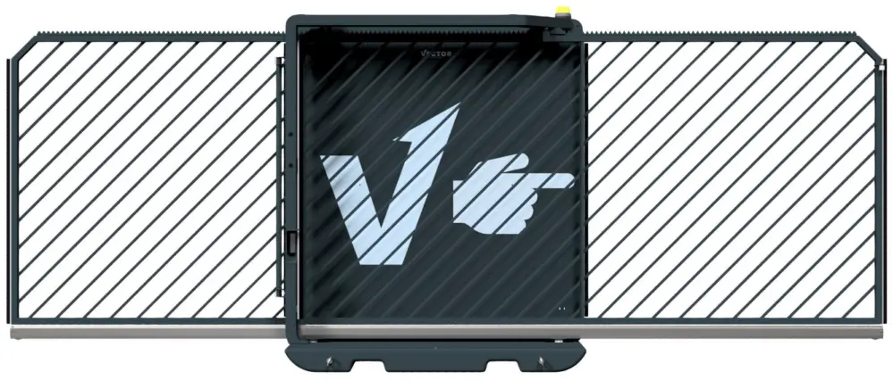 Schake Vector V-Gate-Simple tiefschwarz - Lichtschranke - Bauzaunmodul Ausverkauf