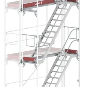 Bestseller Layher Blitz Treppenturm-Vorbau Alu - 2,57 x 4,20 m