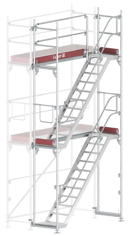 Bestseller Layher Blitz Treppenturm-Vorbau Alu - 2,57 x 4,20 m