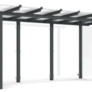 Neue Ware WSM Überdachung Passau einseitig - P13 UP Fertig montiert - RAL 7016