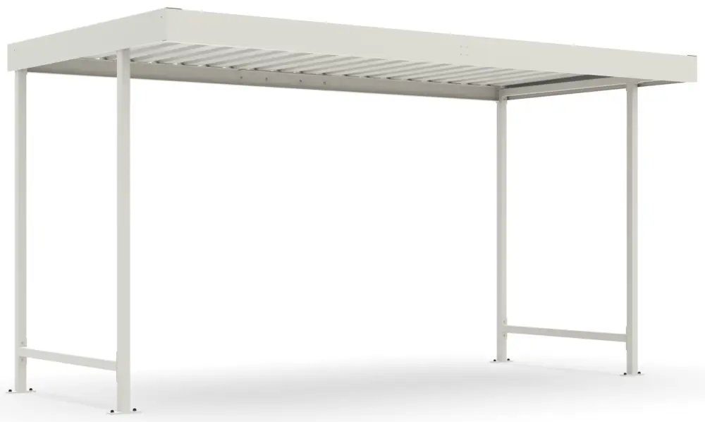 WSM Überdachung Leipzig einseitig - L14 Grundeinheit Bausatz - RAL 9002 Neue Ware