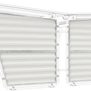 Must-Have WSM Überdachung Siegen doppelseitig - S26-S29 Seitenwand RAL 9002 rechts