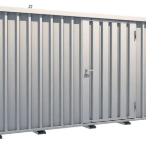 Direktkauf BOS Schnellbaucontainer 6100 x 2100 x 2100 mm - 1-flügelige Tür auf 6 m Seite