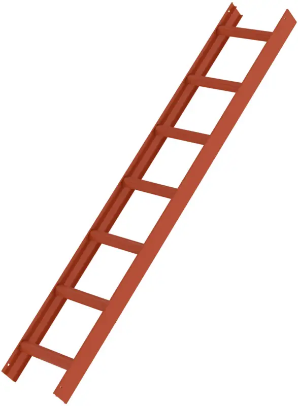 Günzburger Dachleiter Alu ziegelrot - hawego Set 7+7+7 Sprossen - 5,88 m Top-Preis