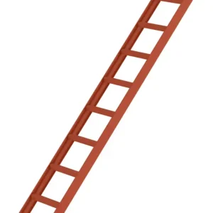 Echt Günzburger Dachleiter Alu ziegelrot - hawego Set 10+10+10 Sprossen - 8,40 m