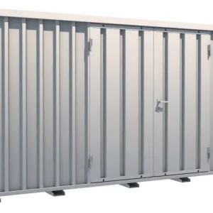Neu BOS Schnellbaucontainer 6100 x 2100 x 2100 mm - 2-flügelige Tür auf 6 m Seite
