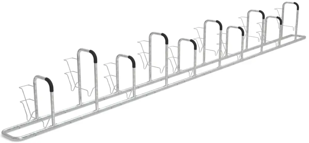 WSM Fahrradständer Anlehnbügel 6010 Stahl - 10 Einstellplätze Expressversand