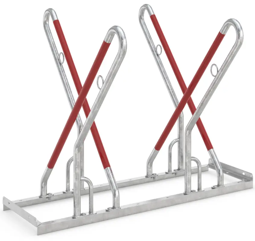 WSM Fahrradständer Anlehnbügel 0514 XBF Stahl - 4 Einstellplätze Angebot