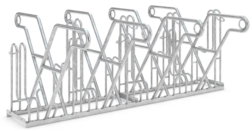 WSM Fahrradständer Anlehnbügel 4618 XBF Stahl - 8 Einstellplätze Finale Aktion