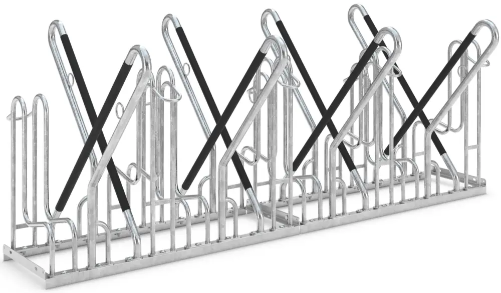 Geprüft WSM Fahrradständer Anlehnbügel 4718 XBF Stahl - 8 Einstellplätze