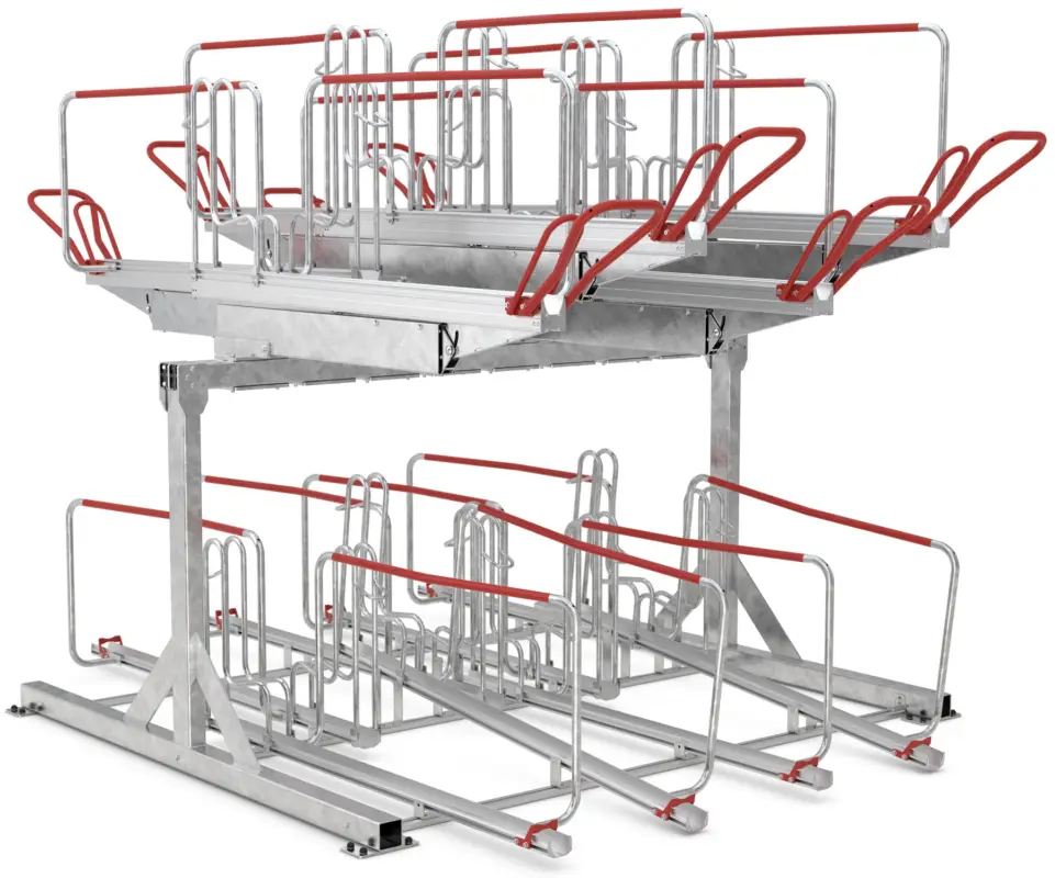 WSM Fahrradständer Doppelstockparker BikeHub Stahl - Economy 2 16 Neue Ware