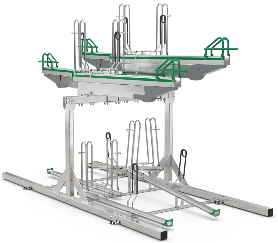 WSM Fahrradständer Doppelstockparker BikeHub Stahl - Premium 2 08 Zertifiziert